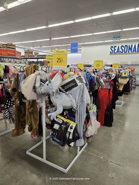Walmart Halloween costume rack